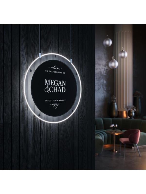 Панель световая ProMEGA Crystal 1стор тросы круглая (30см) плакат 21см