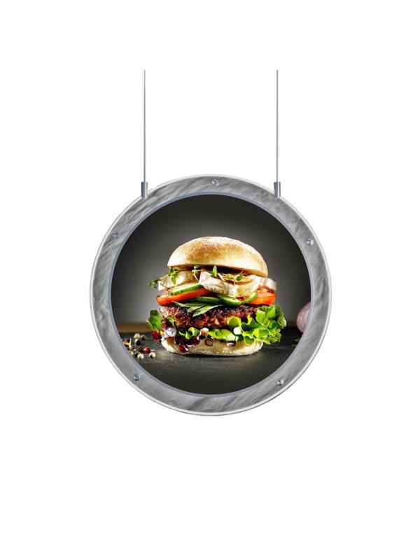 Панель световая ProMEGA Crystal 2стор тросы круглая (50см) плакат 41см