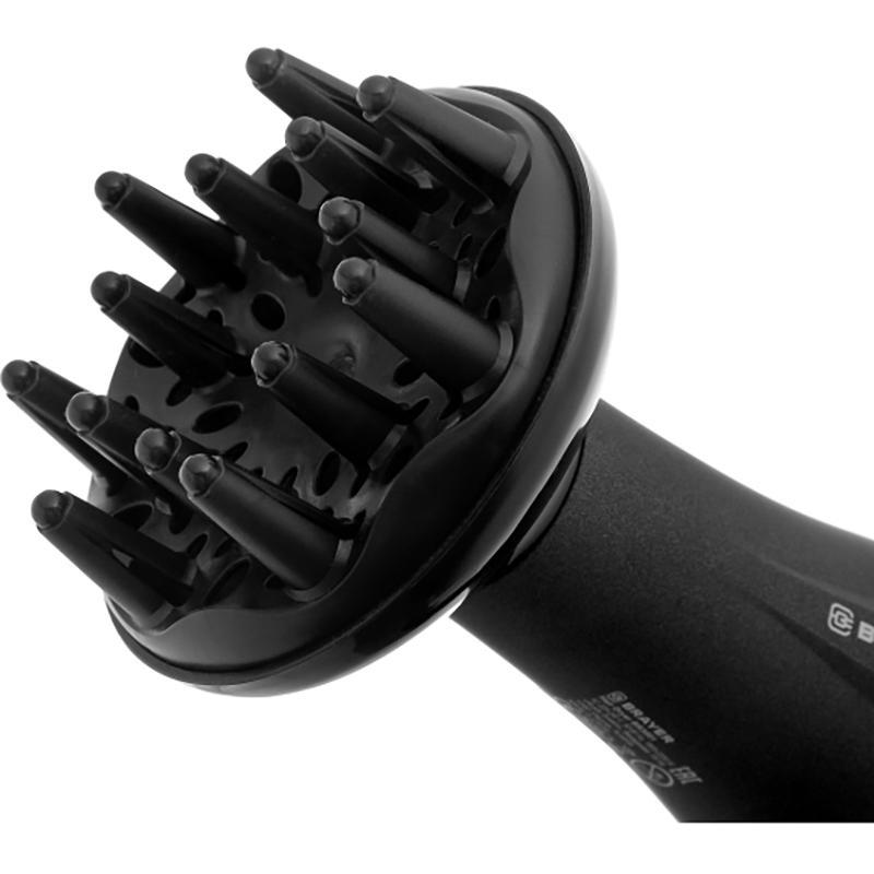 Фен BRAYER BR3001, 2200 Вт, LED, 6 cкор, 8 темп. Дифузор