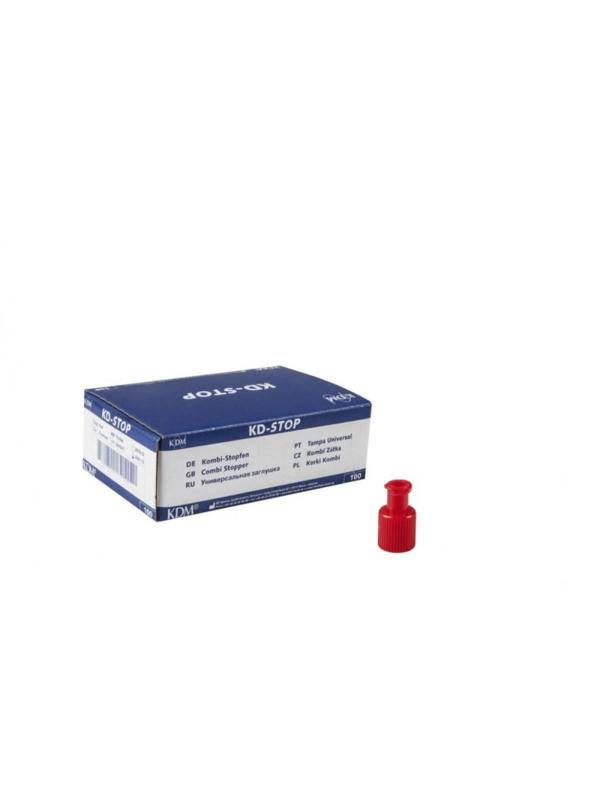 Устройство соед.-блок. для инф.-трансфуз.терапии, красный KDM, 100шт/уп