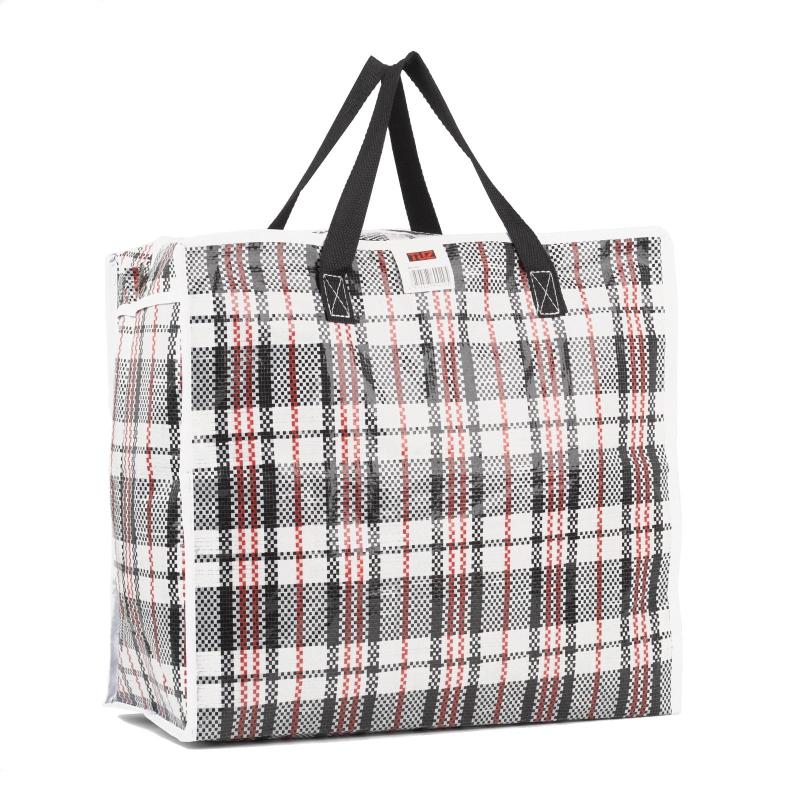 Сумка хозяйственная на молн Клетка 40+20x36+20см,(101)-144 Туз,ПП,СПП25326