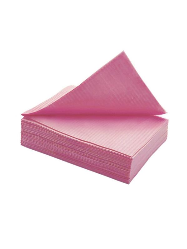 Салфетка Салфетки ламинир,Standart 33x45см, розовые 500 шт/уп, бумага + п/э