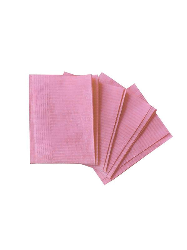Салфетка Салфетки ламинир,Standart 33x45см, розовые 500 шт/уп, бумага + п/э