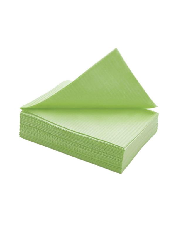 Салфетка Салфетки ламинир, 33x45см, зеленые 500 шт/уп, бумага + п/э