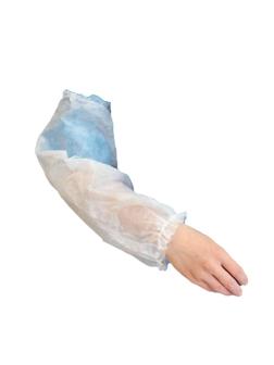 Нарукавники одноразовые, спанбонд, пл.30г, белый, 10 пар в уп., 604-111