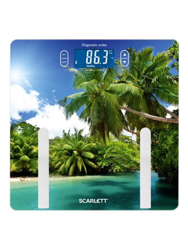 Весы напольные SCARLETT SC-BS33ED12, диагностика, 180кг, рисунок
