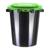 Бак для отходов 40л пластик, черный с зеленой крышкой М 2392