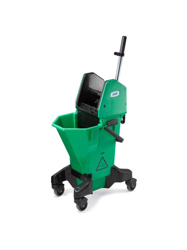 Ведро на колесах SYR 26л (раб.16л) cервисное Эрго NU3 зеленое NU3G