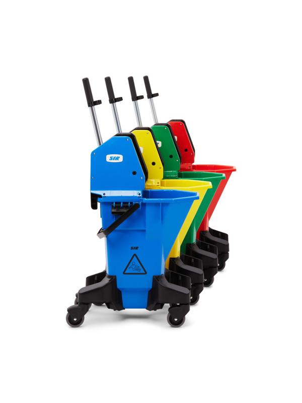 Ведро на колесах SYR 26л (раб.16л) cервисное Эрго NU3 зеленое NU3G