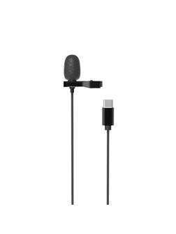 Микрофон RITMIX RCM-210 Black, петличный, всенапр, кабель 2м , Type-C