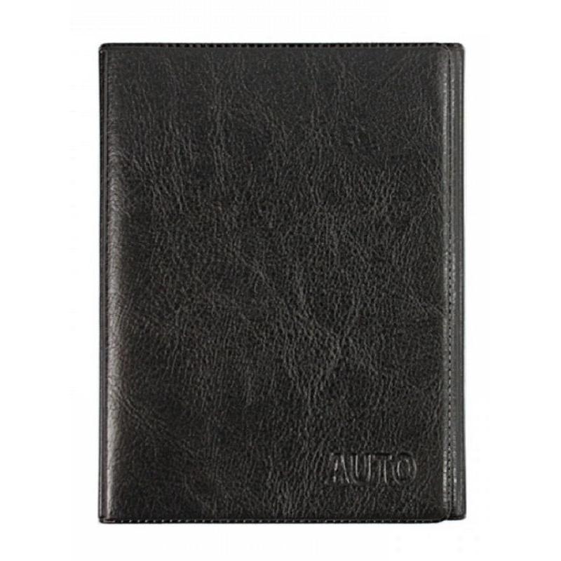 Обложка для автодокументов Auto складная 100x130мм,кожзам,черная,2903.И-207