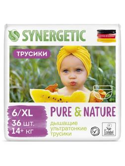 Подгузники -трусики для детей SYNERGETIC Pure&Nature 6/ XL/14+ кг 36шт/уп