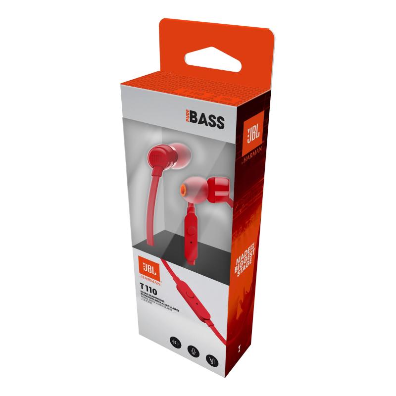 Наушники JBL Tune 110 Red красный (JBLT110RED)
