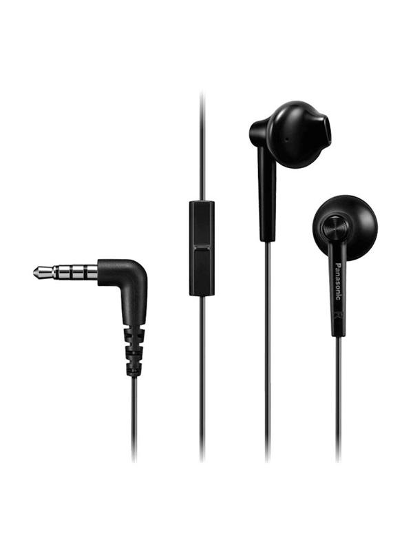 Наушники Panasonic RP-TCM55GC-K, вкладыши с микрофоном, черный