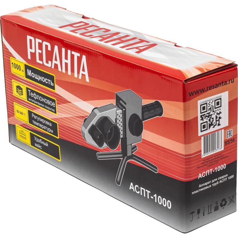 Аппарат для сварки пластиковых труб Ресанта АСПТ-1000 (65/54)