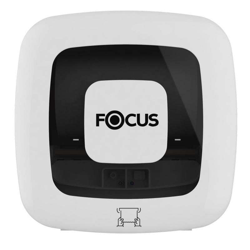 Диспенсер Focus д/рулон полотенец с автомат отрывом белый 8077062/8093486