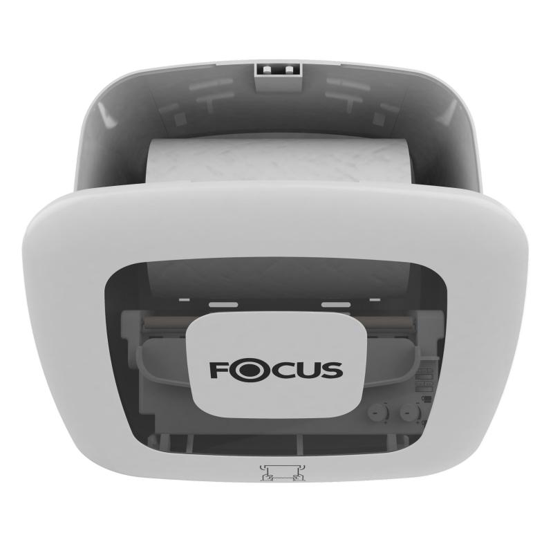 Диспенсер Focus д/рулон полотенец с автомат отрывом белый 8077062/8093486