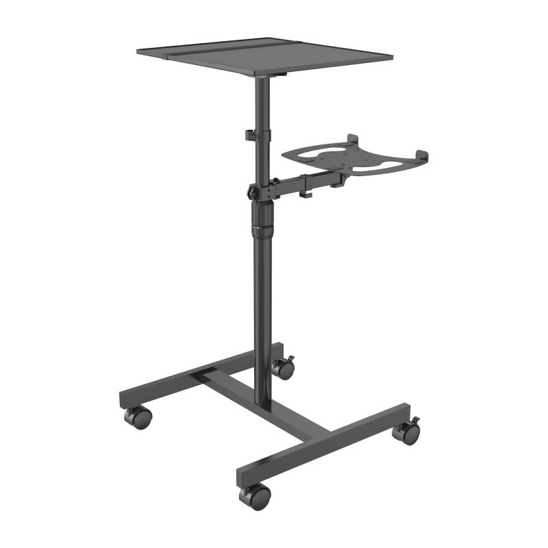 Столик проекционный Cactus CS-VM-PT01T, 2 полки, колеса, мобильный