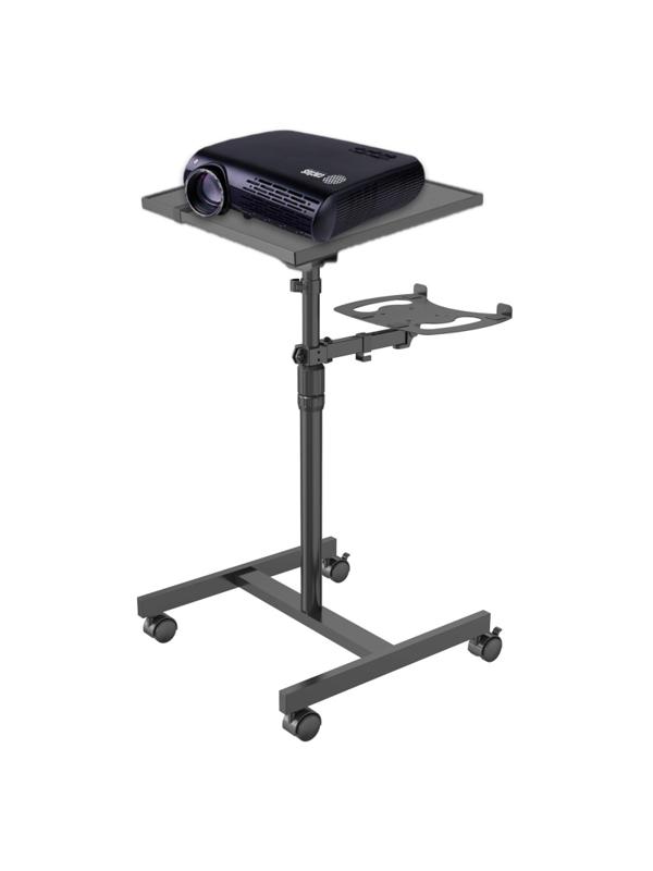 Столик проекционный Cactus CS-VM-PT01T, 2 полки, колеса, мобильный