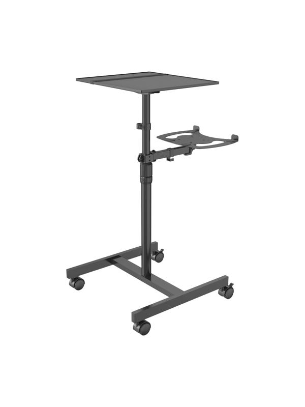 Столик проекционный Cactus CS-VM-PT01T, 2 полки, колеса, мобильный