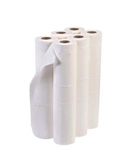 Простыни бумажные Jasmin 2х сл. 50 м. белые, 6 рул/уп