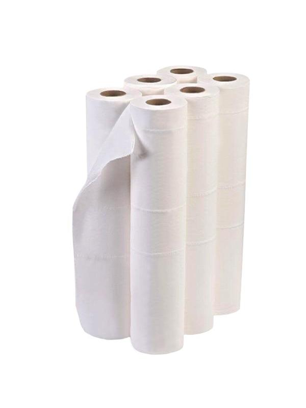 Простыни бумажные Jasmin 2х сл. 50 м. белые, 6 рул/уп