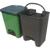 Контейнер-бак мусорный 25л с педалью, зеленый