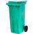 Контейнер-бак мусорный 120л на 2ух колесах с крышкой зеленый