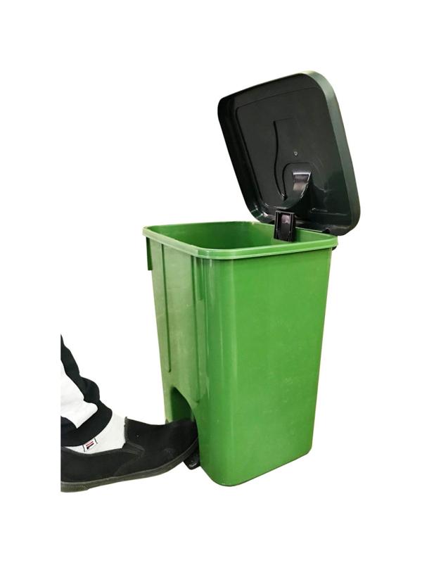 Контейнер-бак мусорный 40л с педалью, зеленый