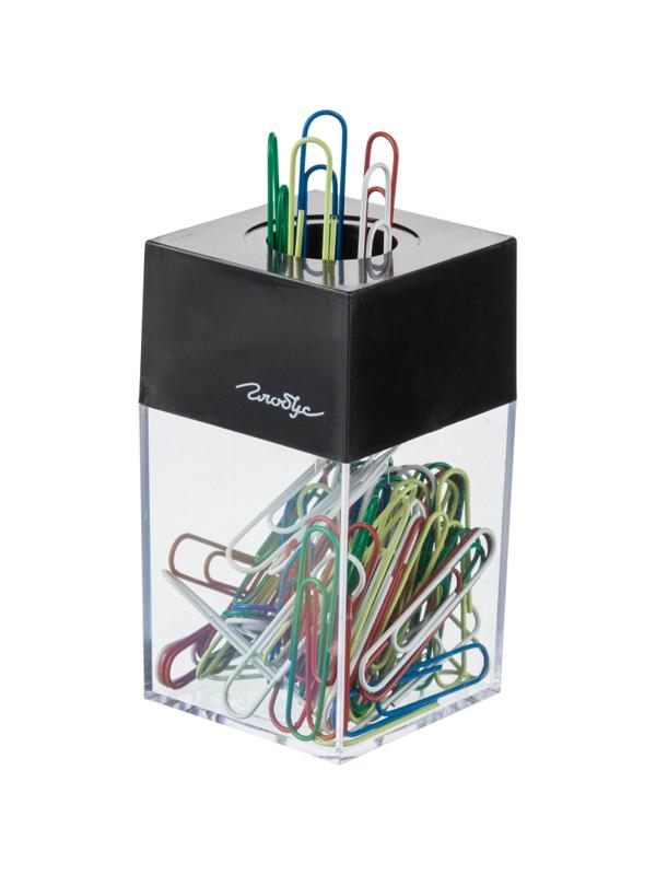 Скрепочница магнитная Глобус ДБ-50П-70,метал.цветн.скреп.50мм(70шт),пластик