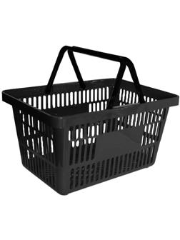 Корзина покупательская MDM_PL-722/KRZ.722.5.BL черный (2 ручки) 22л 5шт/уп