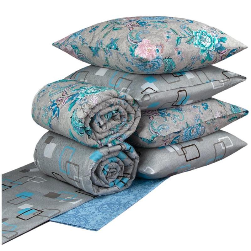 Набор Летний 1,5сп (одеяло, 2 нав.-70х70, простынь- ПЭ 100%), ассорти