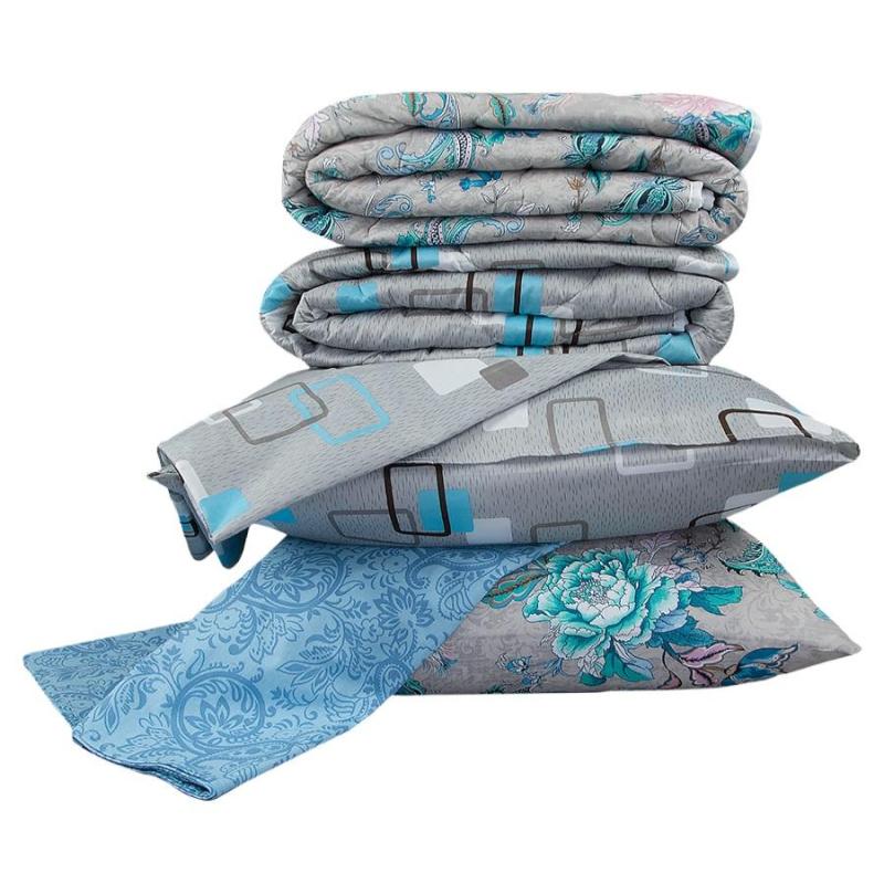 Набор Летний 1,5сп (одеяло, 2 нав.-70х70, простынь- ПЭ 100%), ассорти