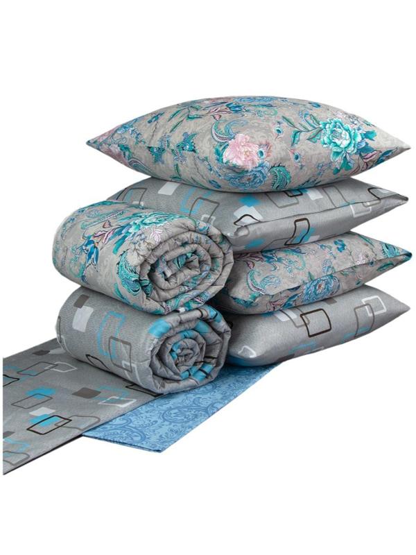 Набор Летний 1,5сп (одеяло, 2 нав.-70х70, простынь- ПЭ 100%), ассорти