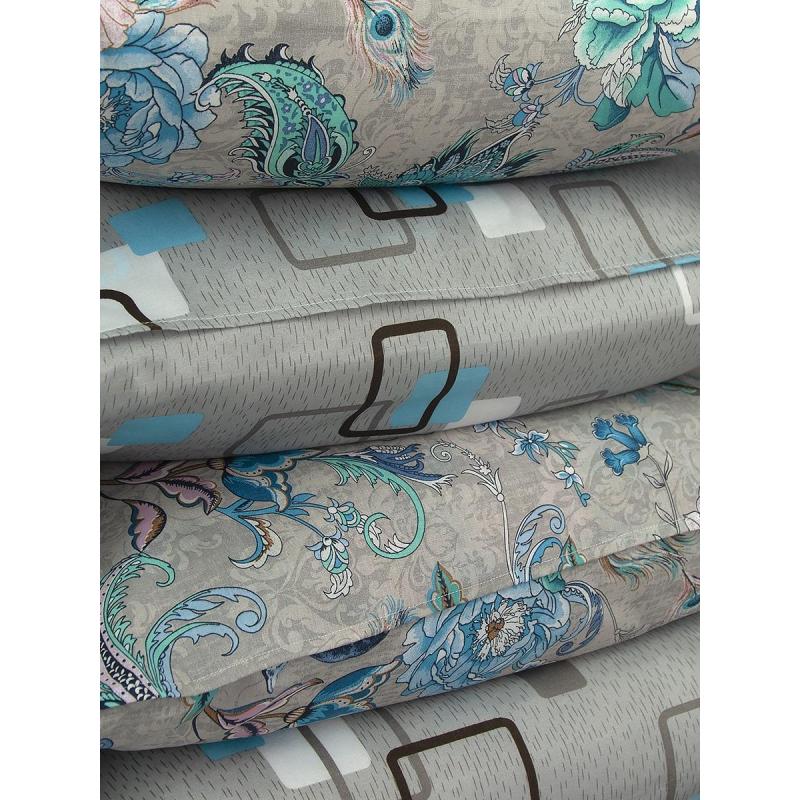 Набор Летний Евро (одеяло, 2 нав.-70х70, простынь- ПЭ 100%), ассорти