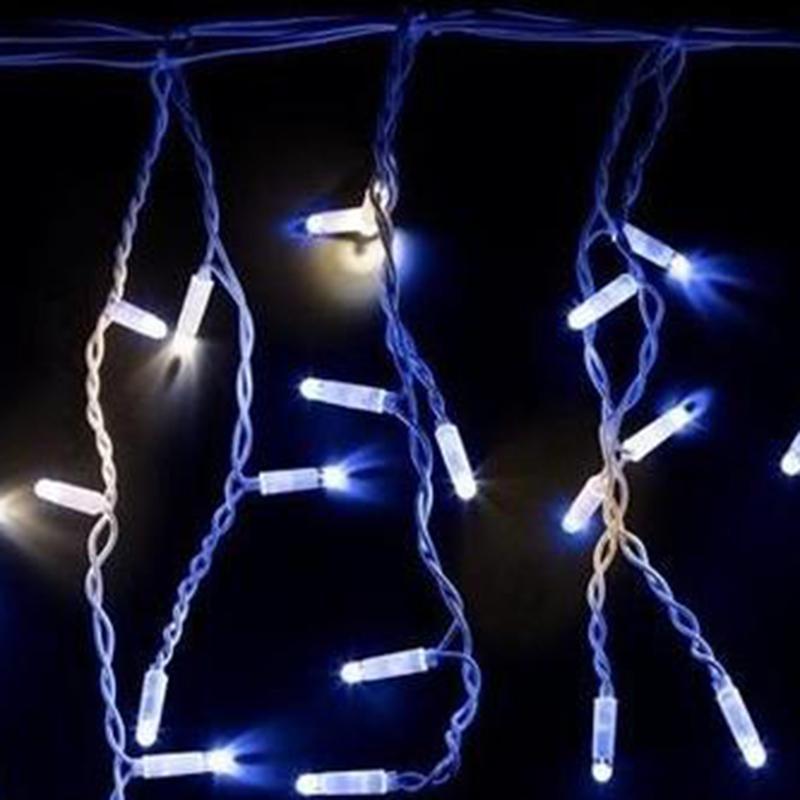 Гирлянда светодиодная Айсикл(бахрома) 176, 4,8х0,6 м,мерцание,Синий 255-163