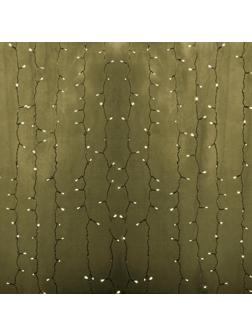 Гирлянда светодиодная Дождь 160 LED 2x0,8м, ТЕПЛЫЙ БЕЛЫЙ 235-106