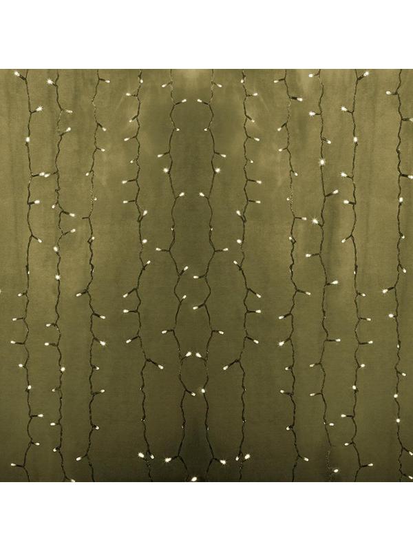 Гирлянда светодиодная Дождь 160 LED 2x0,8м, ТЕПЛЫЙ БЕЛЫЙ 235-106