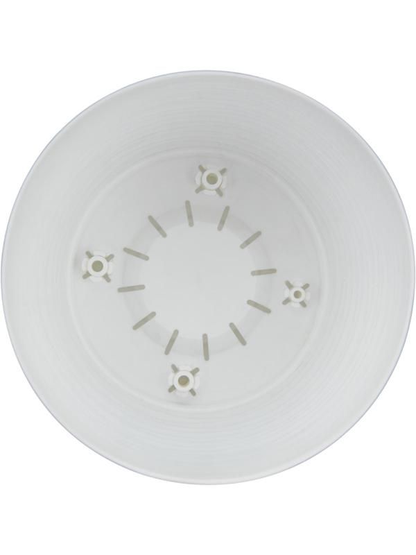 Кашпо ДЮНА D150мм  1,7л с поддоном в асс.(Белый, Кремовый, Серый),М 3068