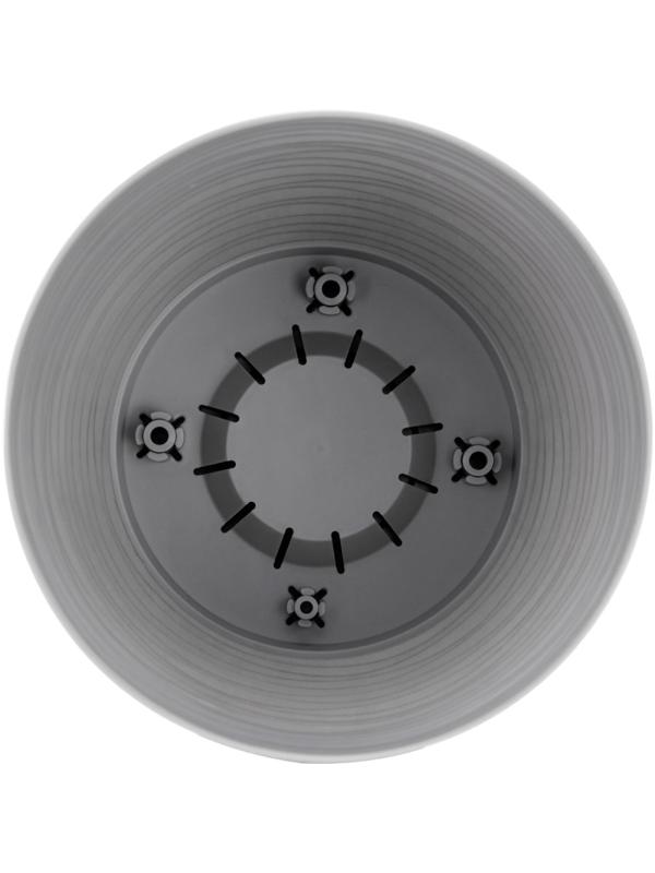 Кашпо ДЮНА D150мм  1,7л с поддоном в асс.(Белый, Кремовый, Серый),М 3068