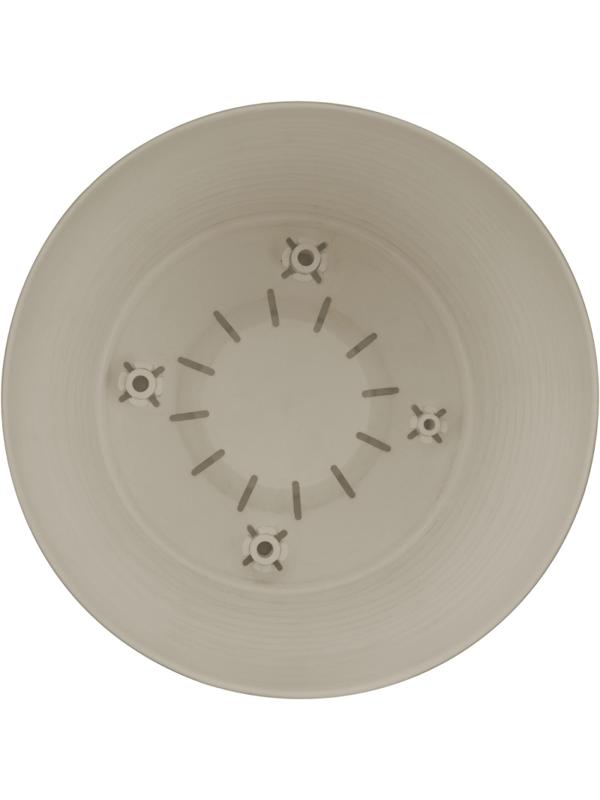 Кашпо ДЮНА D150мм  1,7л с поддоном в асс.(Белый, Кремовый, Серый),М 3068