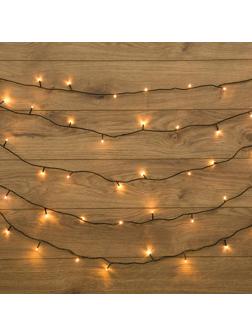 Электрогирлянда Твинкл Лайт 10 м, темно-зеленый ПВХ, 80LED, Теп бел 303-046