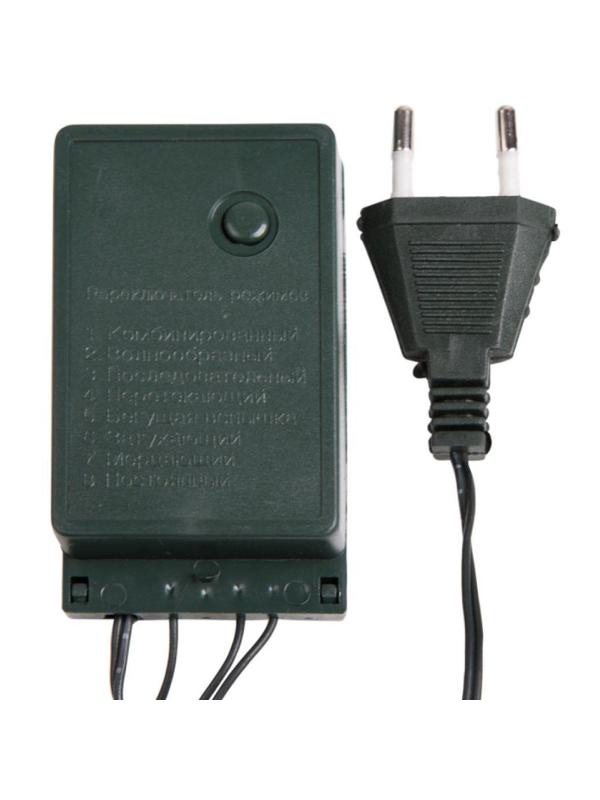 Электрогирлянда Твинкл Лайт 10 м, темно-зеленый ПВХ, 80LED, Теп бел 303-046