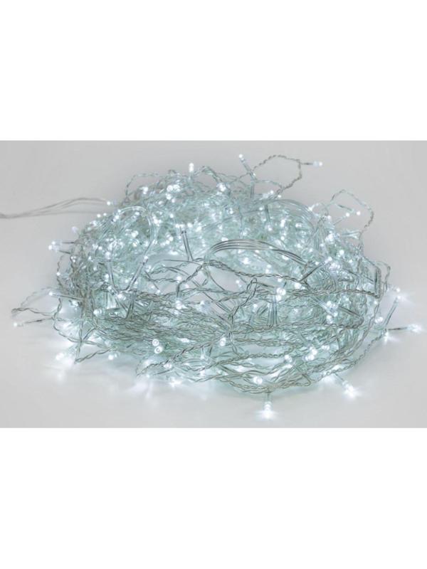 Электрогирлянда Твинкл Лайт 6 метров, прозрач ПВХ, Белый 303-175