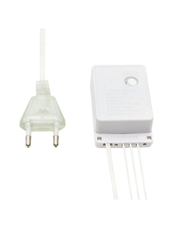 Электрогирлянда Твинкл Лайт 6 метров, прозрач ПВХ, Белый 303-175