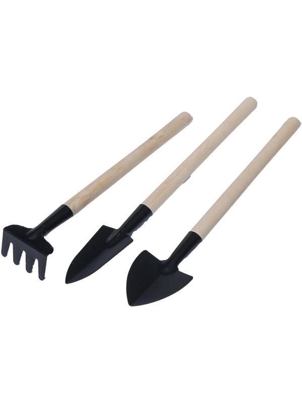 Набор инструментов,3предмета:грабли,2лопатки,длина 24см,1221431