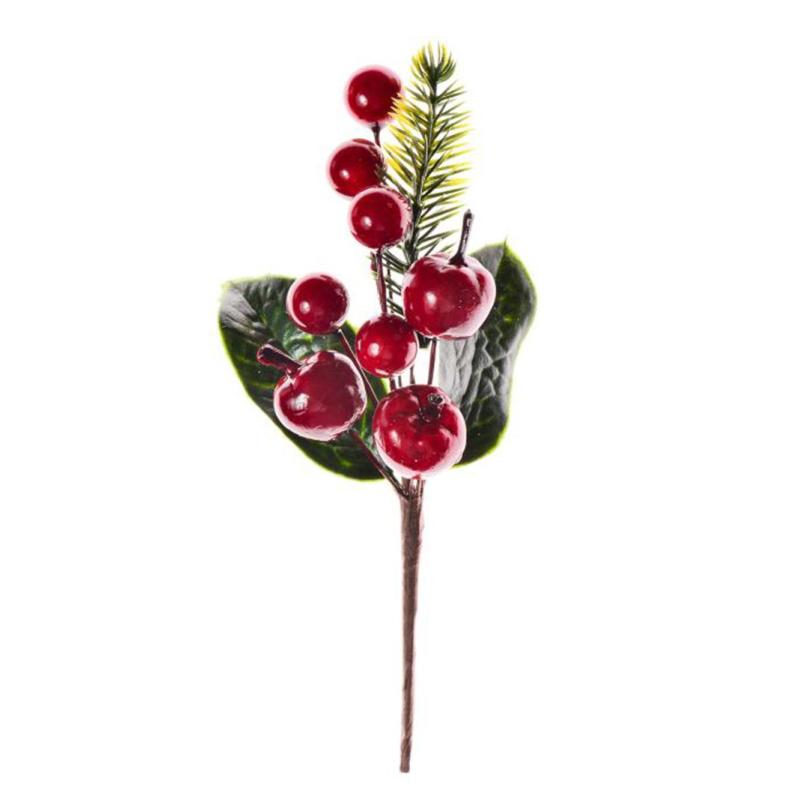 Украшение новогоднее ветка Зимняя из ПВХ и пенопласта / 16x6x4см арт.88861