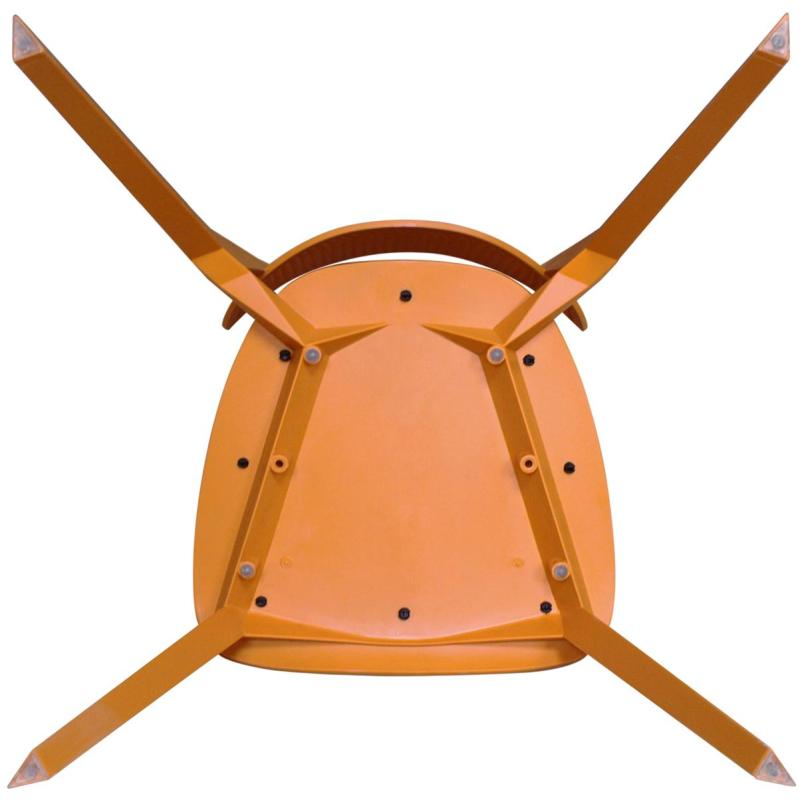 Стул для столовых EL_SHT-S111-CN1 пластик оранжевый/черный