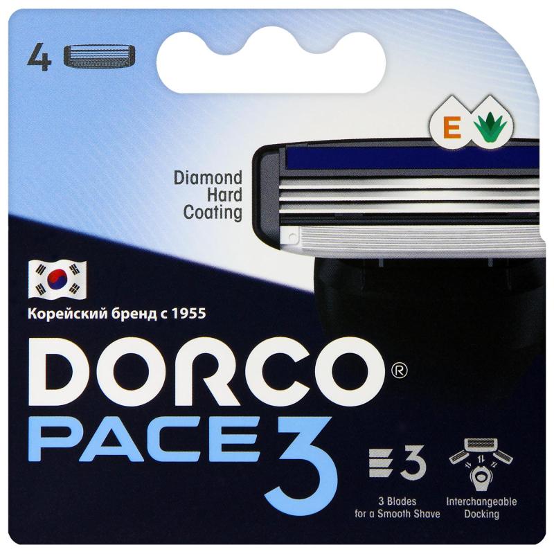 Сменные кассеты для бритья Dorco PACE3, 3 лез. TRA4040  4 шт/уп