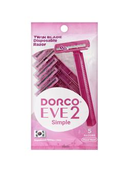 Бритва одноразовая Dorco EVE2 ,2-лез,пл.голов, увл.полос 5шт/уп TG 708РК-5P